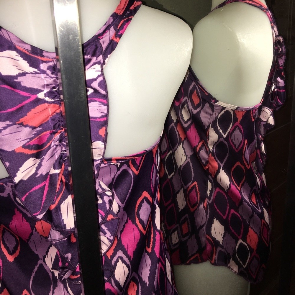 Print Satin Racerback Tank Small NWT - Picture 3 of 3